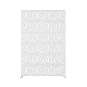 Lirago Outdoor Privacy Screen 72 in Galvanized Metal Fence Panels - 1 of 4