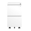 2 Drawer Metal Mobile File Cabinet, Rolling File Cabinet with Lock for Hanging Legal/Letter/A4 Size,Fully Assembled Except Wheels - 3 of 4