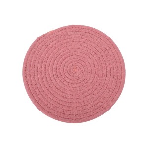 Unique Bargains Trivet Round Rope Woven Mat Cotton Non-woven Fabric 8.66"x8.66"x0.31" - 1 of 3