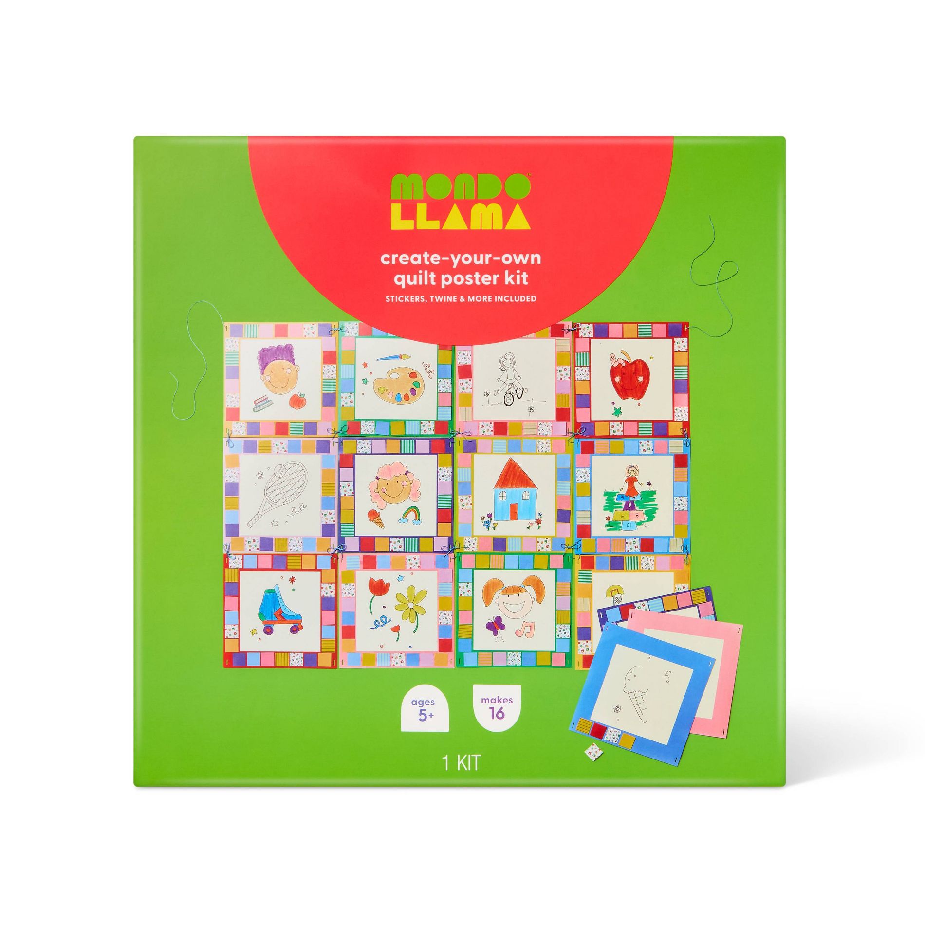 16ct Classroom Craft Paper Quilt Activity Kit - Mondo Llama™