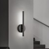 Rennnsan Drevara 13"H Hardwired Linear Modern LED Dimmable Wall Sconce in Black - 4 of 4