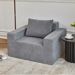 NicBex Polyester Fabric Bean Bag Chair with High-Density Foam and Pillow,Large Lazy Sofa Chair for Adults,Modern Lounge Chair for Living Room - 1 of 4