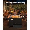 44"Outdoor Propane Fire Pit 48,000 Btu Sheet Metal Gas Fire Pit Table with Lid, Wind Guard and Rainproof ，2-in-1 Fire Table for Parties, Garden - 4 of 4