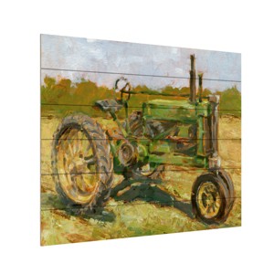 Trademark Fine Art -Ethan Harper 'Rustic Tractors I' Wood Slat Art - 1 of 4