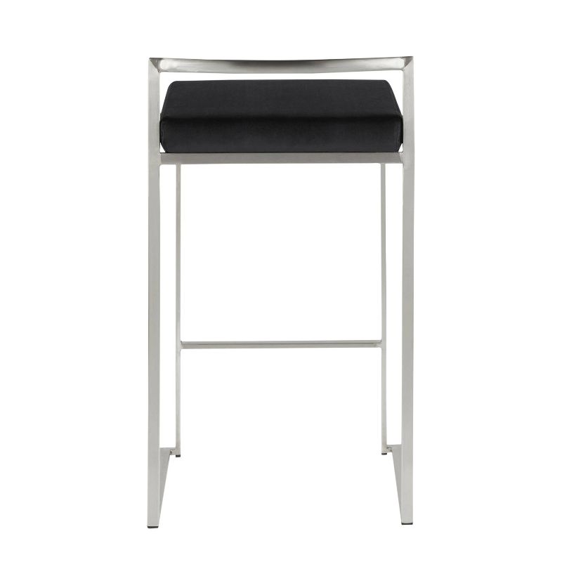 Set of 2 Fuji Contemporary Stackable Barstools - LumiSource, 6 of 14