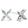 Pompeii3 5/8ct Diamond Eight-Stone Marquise Studs 14K White Gold Womens Earrings - 3 of 4