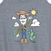 Women's - Disney - Woody Pastel Graphic Racerback Tank - 2 of 4