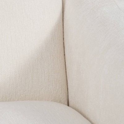 Beige Wood Accent Chair with Sleek Design