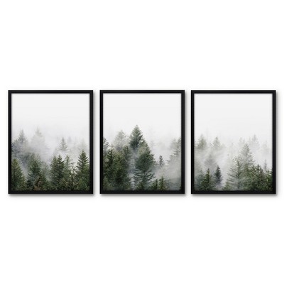 Americanflat 3 Piece 16x20 Wrapped Canvas Set - Montana Mountain By Artvir  - Landscape Botanical Wall Art : Target