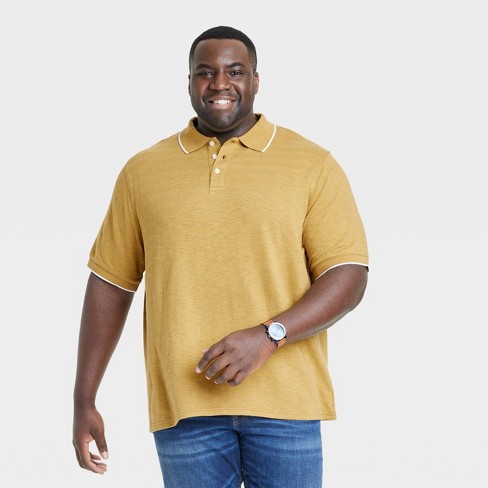 yellow polo shirt big and tall