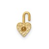 Black Bow Jewelry Nov Synthetic Citrine 14k Yellow Gold Heart Pendant Enhancer, 5mm - 3 of 4
