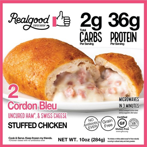 Real Good Frozen Stuffed Chicken Cordon Bleu 10oz 2ct Target