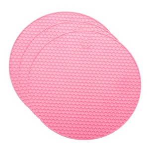 Unique Bargains Non-Slip Silicone Round Multipurpose Jar Opener Pads 3 Pcs - 1 of 3