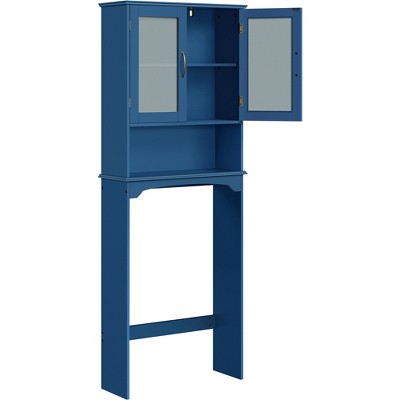 Yaheetech Modern Free-Standing Over-the-Toilet Storage with Cabinet and Shelf for Bathroom