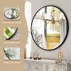 Aoibox Round Wall Mirror with Brushed Aluminum Frame, Modern Decorative Circle Mirror for Bathroom, Living Room, Bedroom, Entryway - 3 of 4