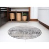 Gray and White Abstract Non Skid Area Rug - 2 of 4