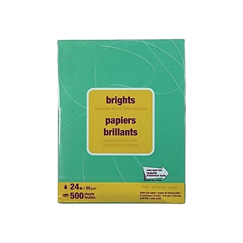 MyOfficeInnovations Brights 24 lb. Colored Paper Dark Green 500/Ream 733092, 2 of 4