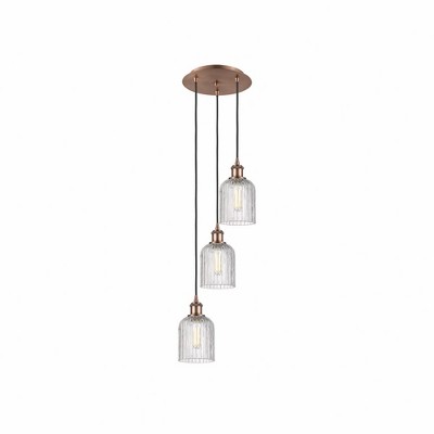Bridal Veil - 3 Light Cord Hung Multi Pendant In Industrial Style-27.75 Inches Tall and 11.5 Inches Wide