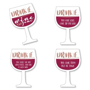 Big Dot of Happiness Drink If Game - But First, Wine - Wine Tasting Party Game - 24 Count - 1 of 4