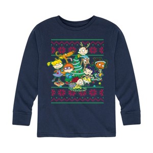 Boys' - Rugrats - Tommy and Friends Happy Holidays Long Sleeve Graphic T-Shirt - 1 of 4