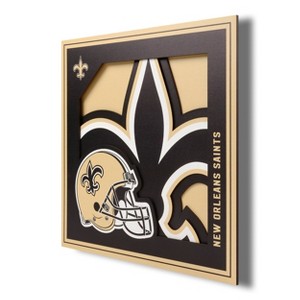 NFL New Orleans Saints 3D Logo Series Wall Art - 12"x12" - 1 of 4