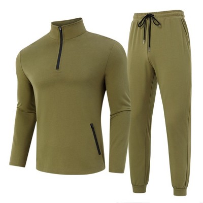 Men's Tracksuit Set 2 Piece Quarter Zip Casual Golf Jogging Suit Athletic Sports Sweatsuits Set