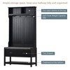 Freestanding Closet Organizer Clothes Rack Coat Rack with Drawers and Shelves, Heavy Duty Garment Rack Industrial Hall Tree - 3 of 4