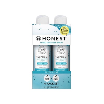 The Honest Company Free & Clear Hand Sanitizer - 4pk/2 fl oz Each