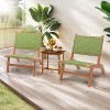 VINGLI Wooden Outdoor Chair, All-Weather Patio Seat with PE Woven Fabric, Adirondack Chair for Lawn, Balcony, Deck - 2 of 4