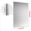 60"x36" Oversized Modern Rectangle Bathroom Mirror: Silver Frame, Decorative, Large, Wall-Mounted, Vertical/Horizontally - 3 of 4