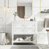 KWPZQEB 36" Modern Bathroom Vanity with Ceramic Basin, Undermount Vanity Sink Cabinet with 4 Drawers and Open Shelf, Wood Bathroom Cabinet - 4 of 4