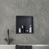VEVOR Shower Niche, 13 x 13 x 4 inch Recessed Wall Niche, Heavy-duty Stainless Steel Modern Soap & Shampoo Storage Organizer, Black - 2 of 4