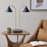 Jayda Ceramic (Includes LED Light Bulb) Table Lamp Navy - Ink+Ivy