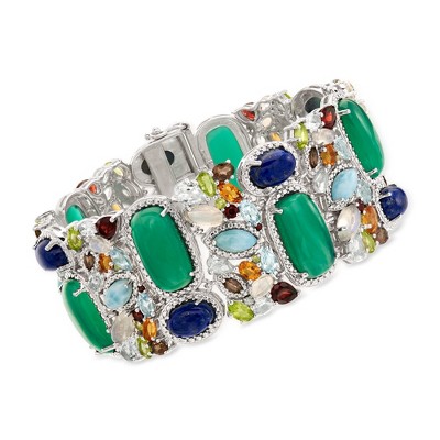 Ross-Simons 85.00-95.00 ct. t.w. Multi-Gem Bracelet in Sterling Silver