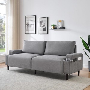 80in Modern Couch with Cup Holders, Deep Seat Sofa Couch - 1 of 4