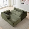 Whisen 2-Piece L-Shaped Sectional Compression Sofa with Soft Corduroy Fabric, No Assembly Required - 2 of 4