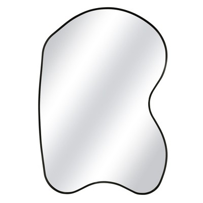 Beautyolve Irregular Gold Aluminum Alloy Framed Asymmetrical Wall Mirror with Functional Charm