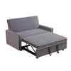 DOMETOUR Light Gray Flannel Living Room Sofabed - 3 of 4