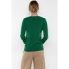 JENNIE LIU Women's 100% Pure Cashmere Long Sleeve Pullover V Neck Sweater - 2 of 2