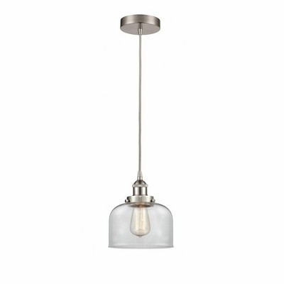 Bell - 1 Light Cord Hung Mini Pendant In Modern Style-9.5 Inches Tall and 8 Inches Wide