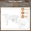 NicBex 15.7" Chic Cloud-Shaped Coffee Table,On-Trend End Table Accent Center Table with 3 Chunky Legs for Living Room,132lbs Max - 4 of 4
