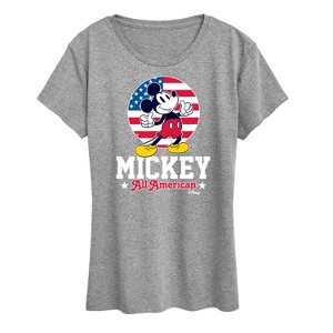 Women's - Disney - All American Mickey Short Sleeve Graphic T-Shirt - 1 of 4