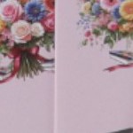 light pink, black, green