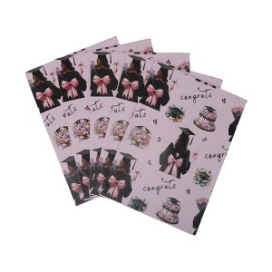 Unique Bargains Gift Wrap Paper Glossy Coated Paper 27.56inchx19.69inch 5Pcs - 1 of 4