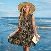 Women's Boho Printed Sleeveless Beach Dress with Tassel Tie - Cupshe - 2 of 4