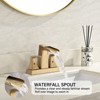Kumasinova 4" Centerset RV Bathroom Sink Faucet with 2 Handles,Brushed Golden Waterfall Spout Vanity Basin Faucet,1.5 GPM - 4 of 4