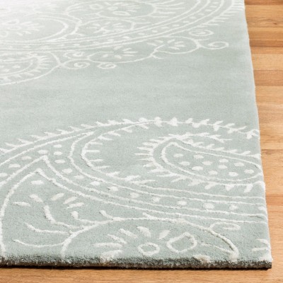 Bella Grey and Ivory Hand-Tufted Wool Area Rug