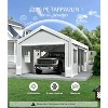 COZONY Heavy-Duty Carport Canopy Cover, Waterproof UV Resistant PE Fabric Shelter Top for Vehicle Outdoor Protection - 4 of 4