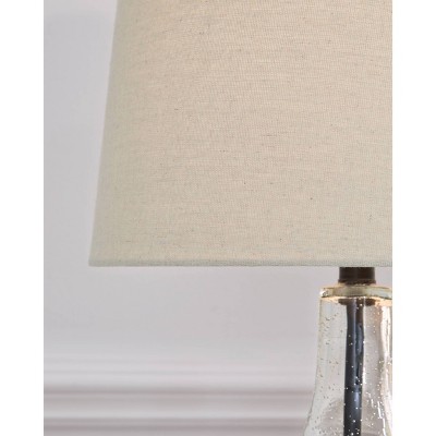 Gregsby Black Metal and Glass Table Lamp Set