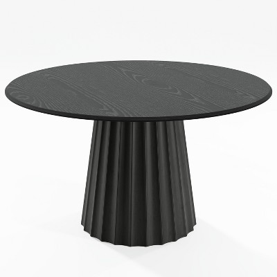Dovelina Round Dining Table Mid-Century Dining Room Table with Designer Table Base